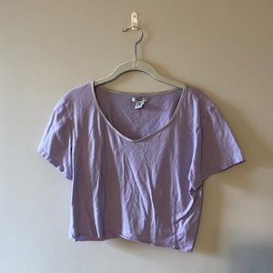 VINTAGE light purple cropped tee